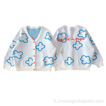 Cardigan in maglia per bambini maglione per bambini